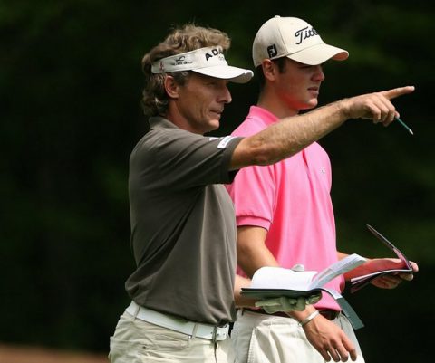 Bernhard Langer bereitet Kaymer vor © 2008 Sport-Informations-Dienst