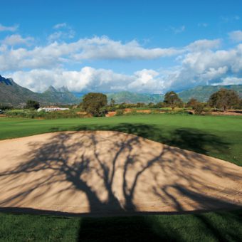 Lang fallen die Schatten auf den neuen Tamarina Golf Course.