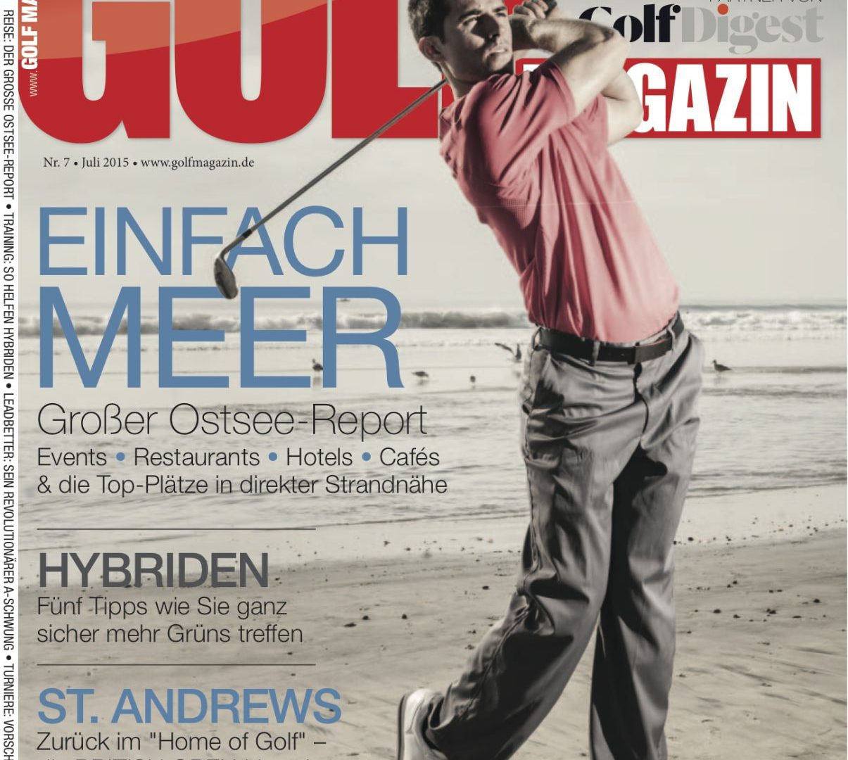 GOLF MAGAZIN-Ausgabe Juli 2015