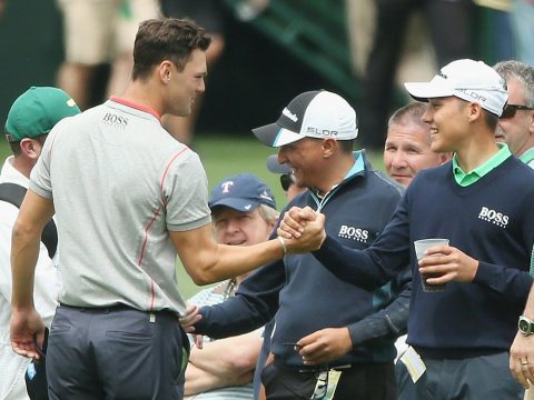 Martin Kaymer (l.) und Dominic Foos