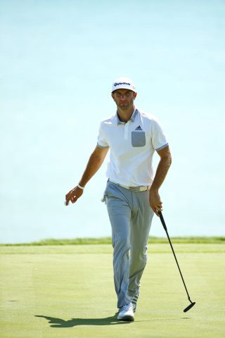 SHEBOYGAN, WI - AUGUST 13:  Dustin Johnson of the United States during the first round of the 2015 PGA Championship at Whistling Straits on August 13, 2015 in Sheboygan, Wisconsin.  (Photo by Richard Heathcote/Getty Images)