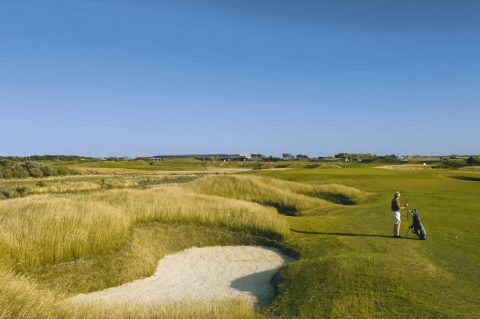 Marine GC Sylt: Ein anspruchsvoller Links Course mit insgesamt 77 Potbunkern. 