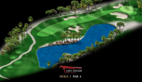 Abu Dhabi Golf Club: Loch 1 (Par 4, 370 Meter)
