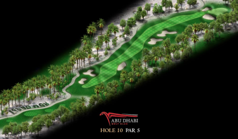Abu Dhabi Golf Club: Loch 10 (Par 5, 554 Meter)