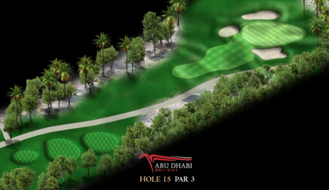 Abu Dhabi Golf Club: Loch 15 (Par 3, 162 Meter)