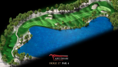 Abu Dhabi Golf Club: Loch 17 (Par 4, 441 Meter)