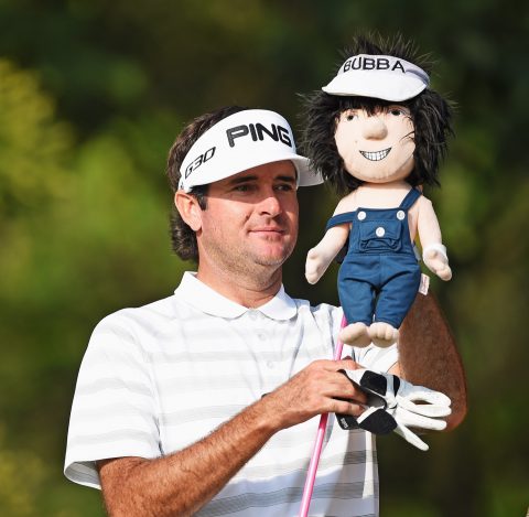 SHENZHEN, CHINA - APRIL 17: Bubba Watson of USA removes his head cover off of his driver during the second round of the Shenzhen International at Genzon Golf Club on April 17, 2015 in Shenzhen, China. (Photo by Stuart Franklin/Getty Images)