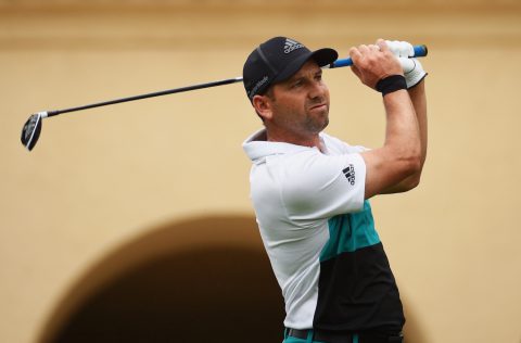 SOTOGRANDE, SPAIN - APRIL 17: Sergio Garcia of Spain tees off on the 10th hole during the final round on day four of the Open de Espana at Real Club Valderrama on April 17, 2016 in Sotogrande, Spain. (Photo by Ross Kinnaird/Getty Images)