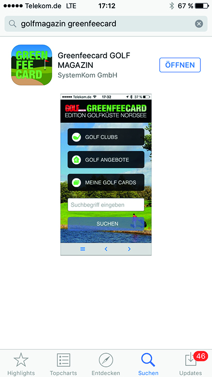 Die Golf Magazin Greenfee Card