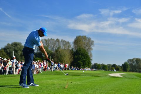 PASSAU, GERMANY - SEPTEMBER 25: Florian Fritsch of Germany tees off during the final round of the Porsche European Open at Golf Resort Bad Griesbach on September 25, 2016 in Passau, Germany. (Photo by Stuart Franklin/Getty Images)