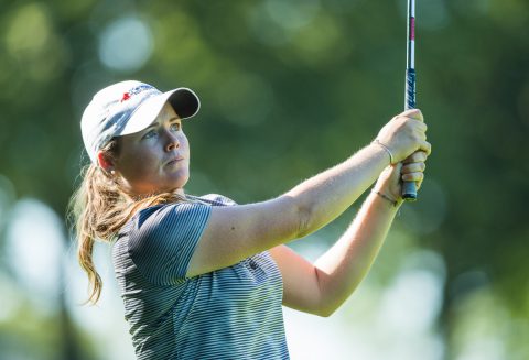 09/09/2016 Ladies European Tour 2016: ISPS HANDA Ladies European Masters, Golf Club Hubbelrath, Dusseldorf 8-11 September. Katie Burnett of the USA during the second round. Credit: Tristan Jones
