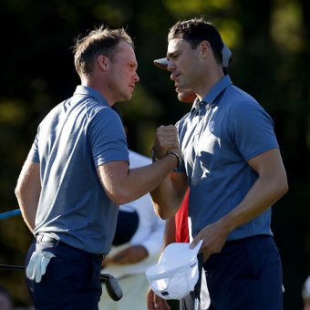 Martin Kaymer mit Fourball-Partner Danny Willet.