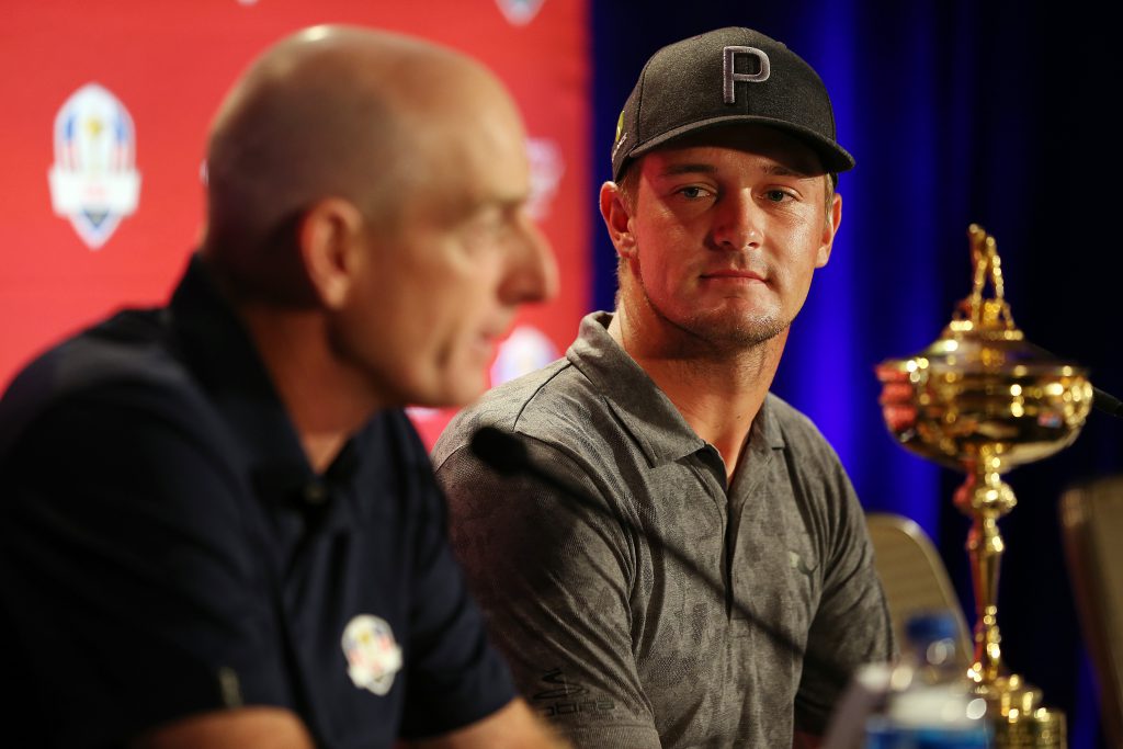 Bryson DeChambeau bei der Pressekonferenz zu den Captain´s Picks für den Ryder Cup 2018.