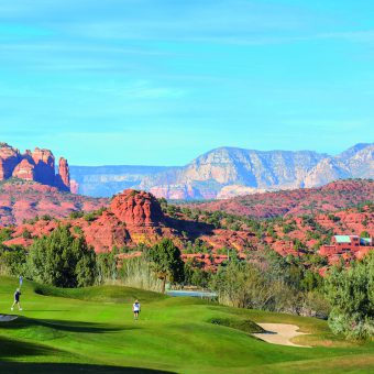 Beim Golfurlaub in Arizona erwarten Sie nicht nur fantastische Golfplätze, sondern auch traumhafte Aussichten. Wie hier an Bahn 10, in Las Sendas. Foto: I.v.Wilcke