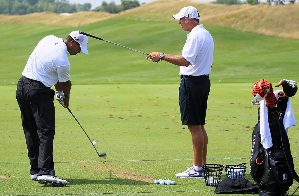 Tiger woods beim Training