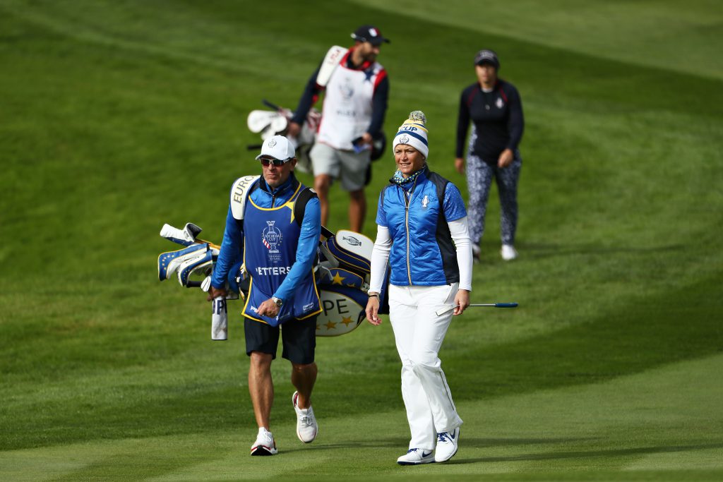 Suzann Pettersen holte gegen Marina Alex beim Solheim Cup 2019 in Gleneagles den entscheidenden Punkt zum sieg für das Team Europa. (Photo by Jamie Squire/Getty Images)