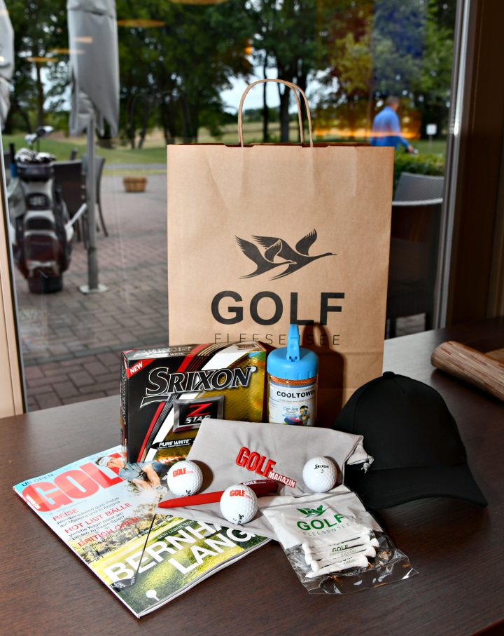 Morgens 5:30 in Fleesensee: So ist man für einen Golf-Marathon gerüstet – mit einem Tee-Off-Paket. (Foto: Elke A. Jung-Wolff)