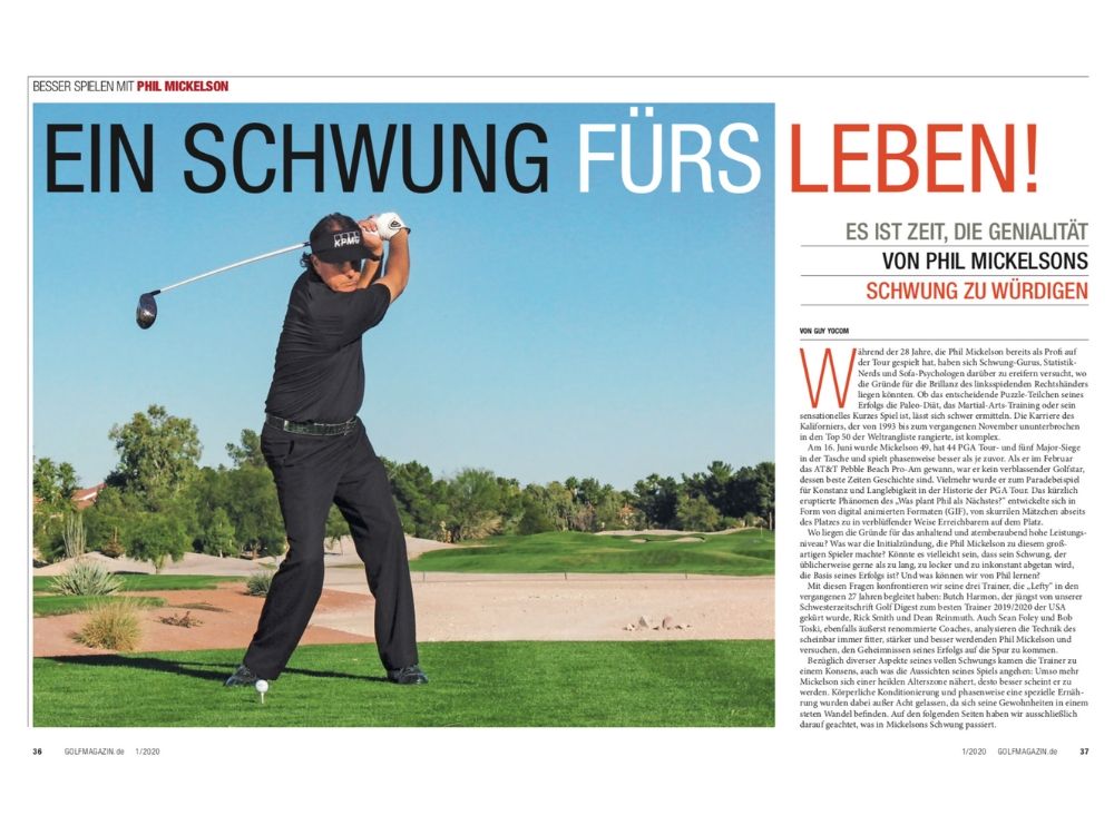 GOLF MAGAZIN Januar 2020 Phil Mickelson