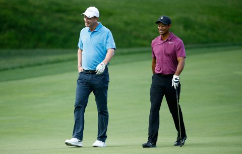 Tiger Woods und Football-Star Peyton Manning sind bereits länger gut befreundet. Bei The Match II gehen die beiden als Team gegen Phil Mickelson und Tom Brady an den Start. 