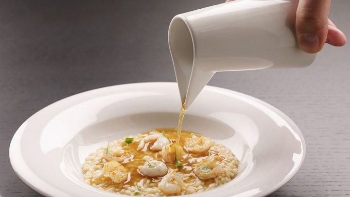Lecker: Krabben-Risotto im Restaurant Berton