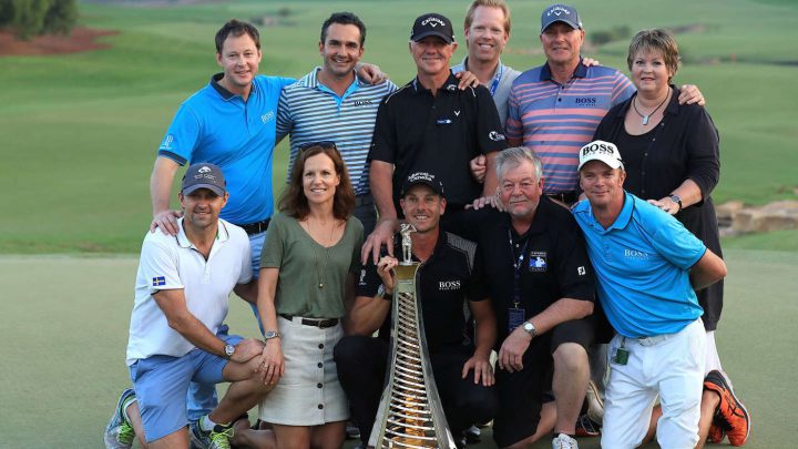 Bei den Höhepunkten dabei Team Stenson nach dem Triumph beim Race to Dubai