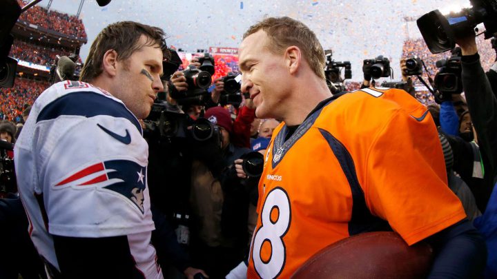 Weitere Hauptdarsteller beim Rematch: Die Football-Legenden Tom Brady und Peyton Manning