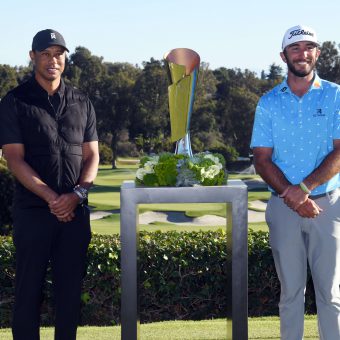 Genesis Invitational 2021, Sieger Max Homa mit Tiger Woods, Riviera Country Club, Los Angeles, PGA Tour