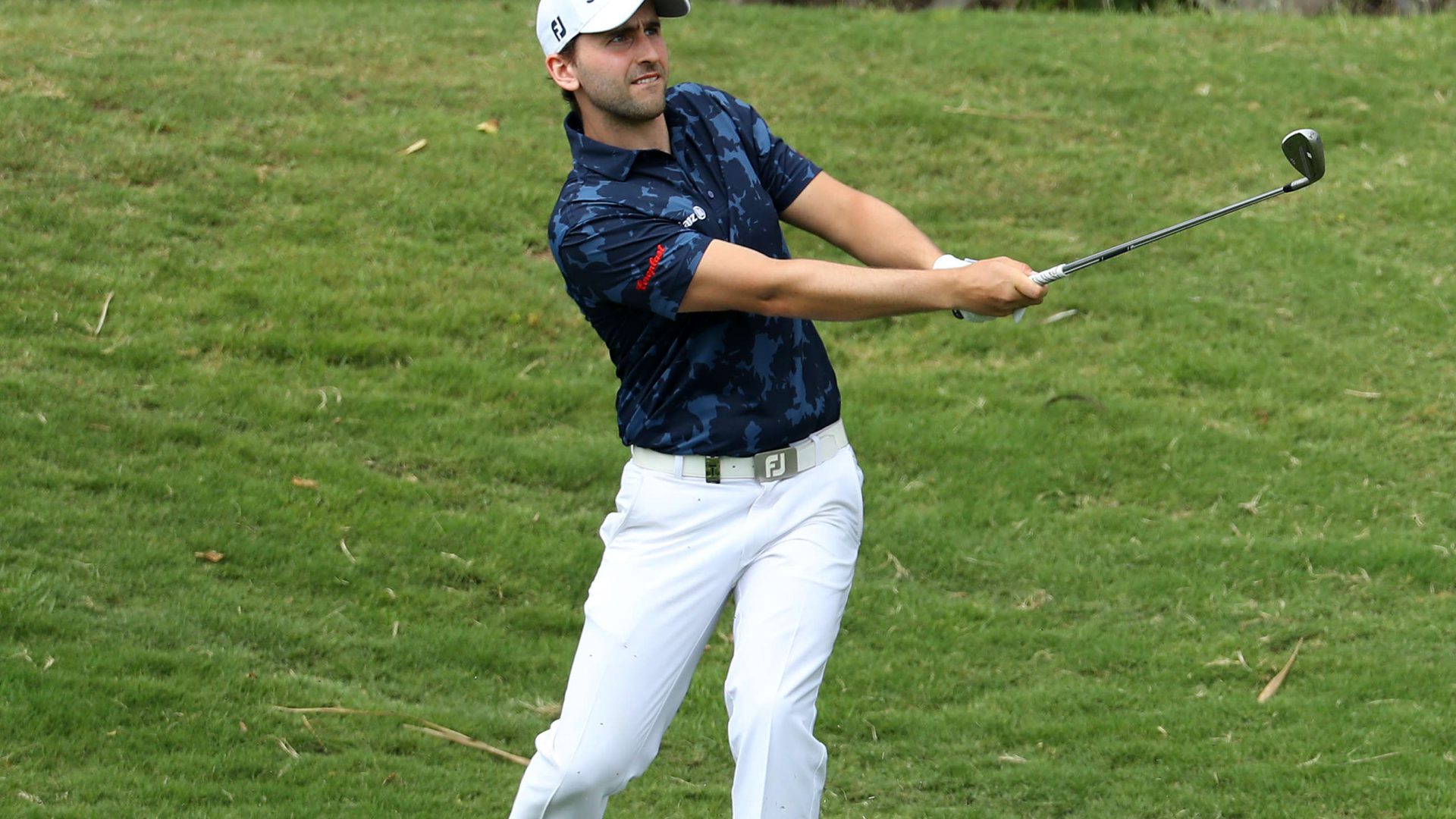 TENERIFE, SPAIN - MAY 02: Nicolai Von Dellingshausen of Germany plays his second shot on the 15th hole during Day Four of the Tenerife Open at Golf Costa Adeje on May 02, 2021 in Tenerife, Spain. (Photo by Warren Little/Getty Images)