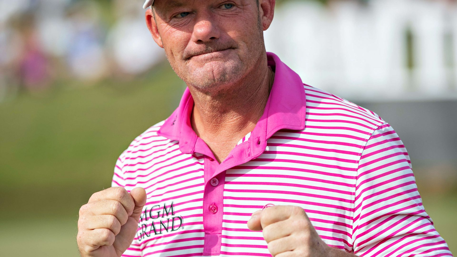 BIRMINGHAM, ALABAMA - MAY 09: Alex Cejka from Germany reacts after winning the Regions Tradition at Greystone Country Club on May 09, 2021 in Birmingham, Alabama. (Photo by Wesley Hitt/Getty Images)