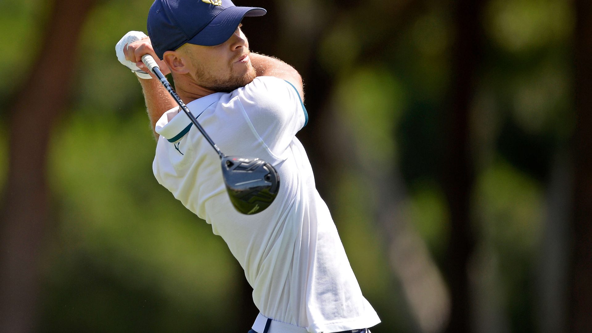 CADIZ, SPAIN - JUNE 13: Hurly Long of Germany tees off on the first hole during Day Four of the Challenge de Cadiz at Iberostar Real Club de Golf Novo Sancti Petri on June 13, 2021 in Cadiz, Spain. (Photo by Octavio Passos/Getty Images)