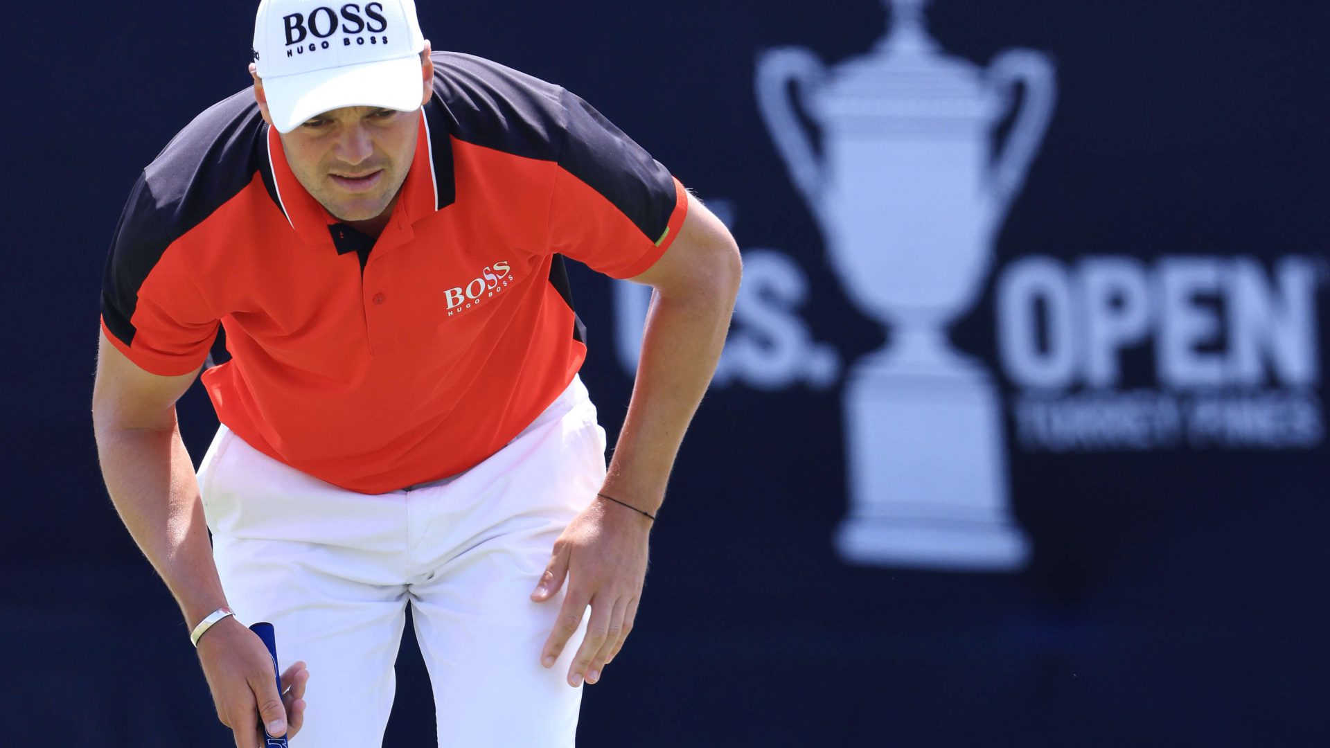 SAN DIEGO, CALIFORNIA - JUNE 17: Martin Kaymer of Germany lines up a putt on the 18th green during the first round of the 2021 U.S. Open at Torrey Pines Golf Course (South Course) on June 17, 2021 in San Diego, California. (Photo by Sean M. Haffey/Getty Images)