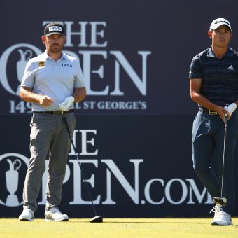 Louis Oosthuizen und Collin Morikawa