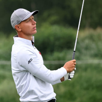 AMBURG, GERMANY - JUNE 06: Matthias Schmid of Germany on the 12th hole during the second round of The Porsche European Open at Green Eagle Golf Course on June 06, 2021 in Hamburg, Germany. (Photo by Christof Koepsel/Getty Images)