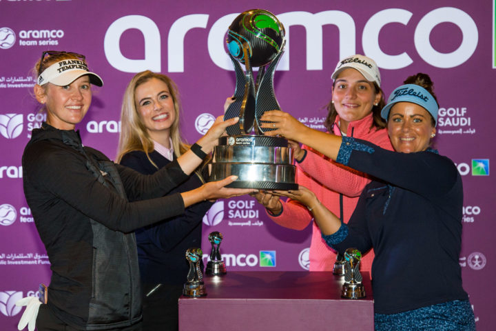 Tour News – The winning team, Jessica Korda, Alex O'Laughlin, Karolin Lampert, Lina Boqvist