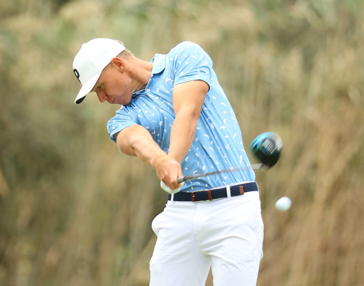 MALLORCA, SPAIN - OCTOBER 23: Matthias Schmid of Germany tees off on the fifth hole during Day Three of Mallorca Golf Open at Golf Santa Ponsa on October 23, 2021 in Mallorca, Spain. (Photo by Andrew Redington/Getty Images)