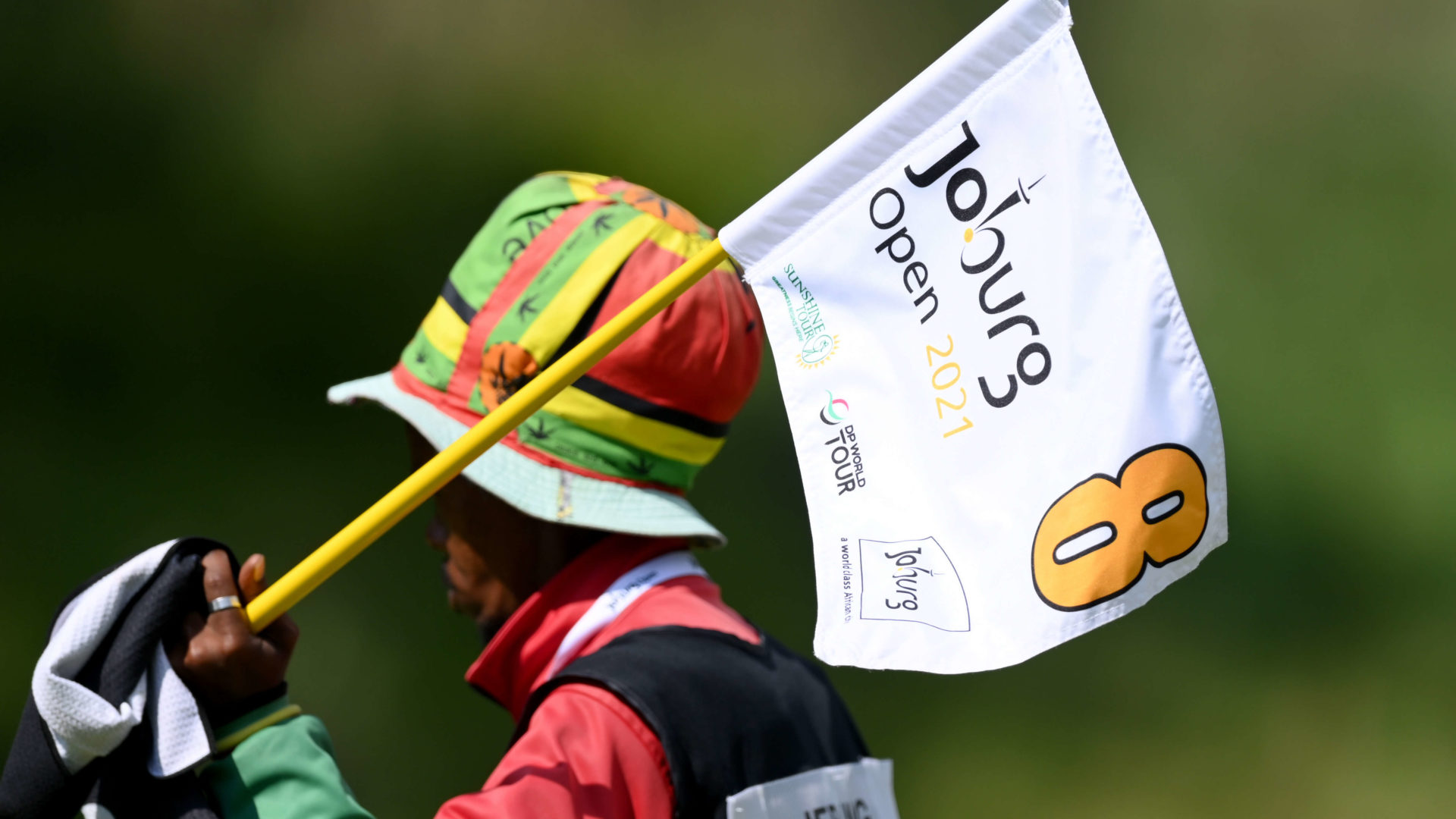 JOHANNESBURG, SOUTH AFRICA - NOVEMBER 26: The caddie of Luke Jerling of South Africa during the second round of the JOBURG Open at Randpark Golf Club on November 26, 2021 in Johannesburg, South Africa. (Photo by Stuart Franklin/Getty Images)