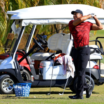 tiger woods-hero world challenge-2021- training-bahamas