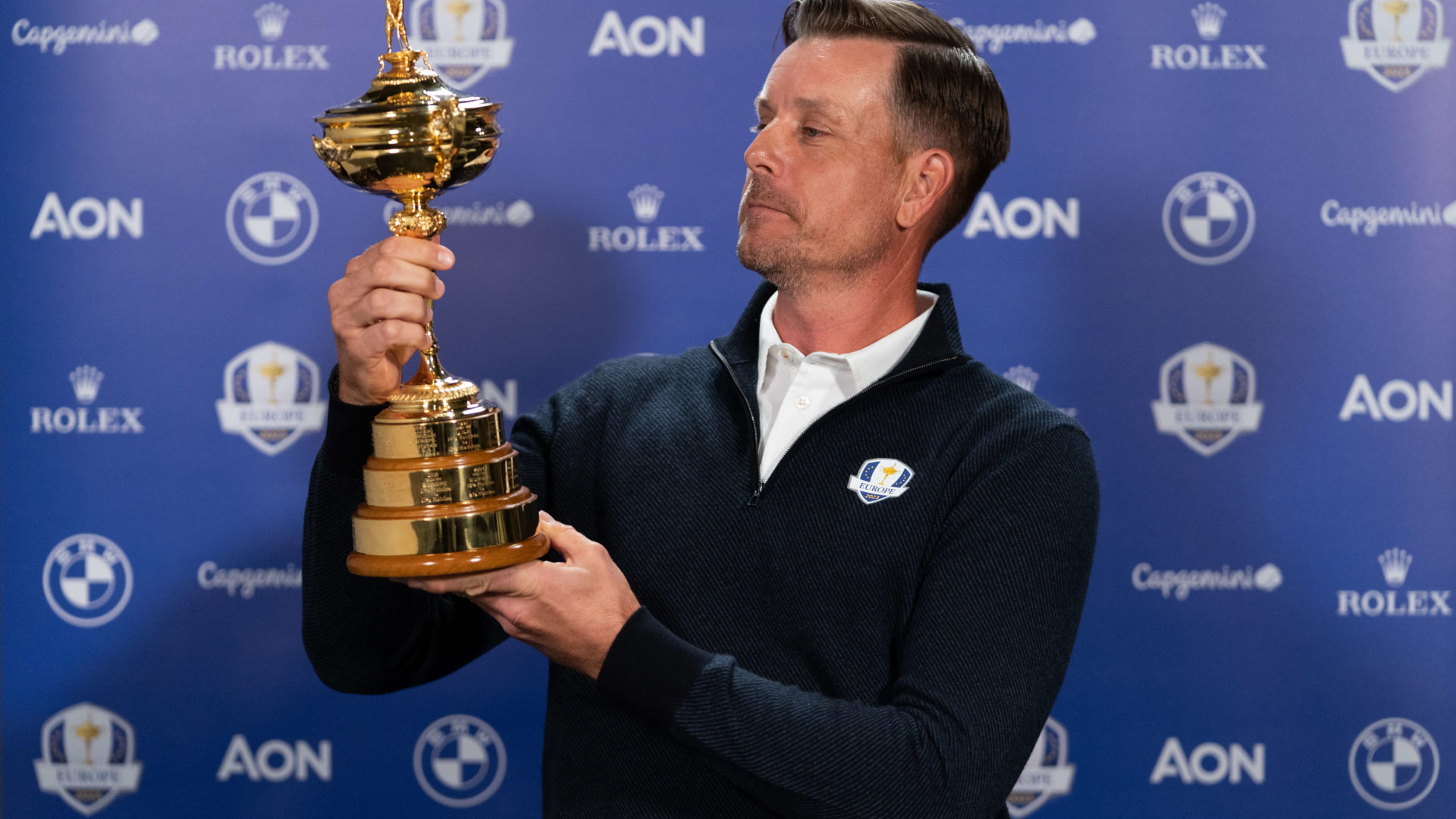 ORLANDO, FLORIDA - MARCH 15: 2023 European Ryder Cup Captain Henrik Stenson of Sweden poses for a portrait on March 15, 2022 in Orlando, Florida. (Photo by Hailey Garrett/Getty Images)