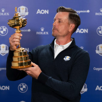 ORLANDO, FLORIDA - MARCH 15: 2023 European Ryder Cup Captain Henrik Stenson of Sweden poses for a portrait on March 15, 2022 in Orlando, Florida. (Photo by Hailey Garrett/Getty Images)