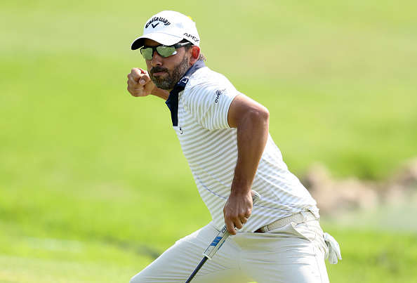HARTBEESPOORT, SOUTH AFRICA - MARCH 13: Pablo Larrazabal of Spain celebrates his birdie on the 15th hole during the final round of the MyGolfLife Open hosted by Pecanwood at Pecanwood Golf & Country Club on March 13, 2022 in Hartbeespoort, South Africa. (Photo by Warren Little/Getty Images) tour news