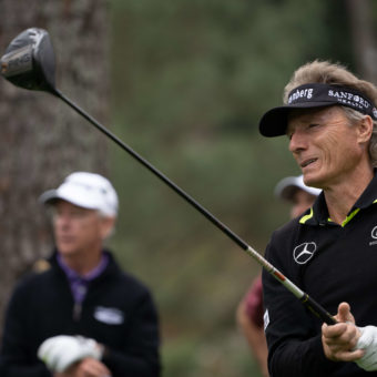 Bernhard LANGER (GER) during Tuesday practice at US Masters, Augusta National, Augusta, Georgia, USA. Credit: Matthew Harris / Golf Picture Agency