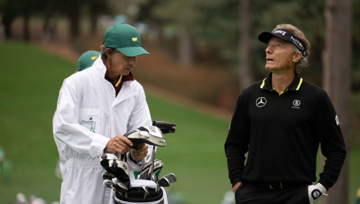Bernhard LANGER (GER) during Tuesday practice at US Masters, Augusta National, Augusta, Georgia, USA. Credit: Matthew Harris / Golf Picture Agency