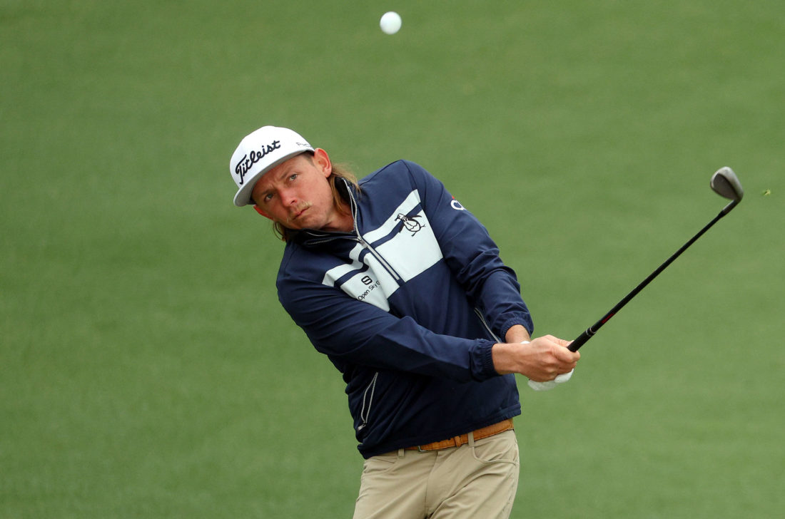 AUGUSTA, GEORGIA - APRIL 09: Cameron Smith of Australia plays his shot on the second hole during the third round of the Masters at Augusta National Golf Club on April 09, 2022 in Augusta, Georgia. (Photo by Andrew Redington/Getty Images)