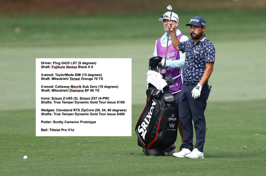 PALM HARBOR, FLORIDA - MARCH 19: J. J. Spaun of the United States pulls a club from his bag as he prepares to play a shot during the third round of the Valspar Championship on the Copperhead Course at Innisbrook Resort and Golf Club on March 19, 2022 in Palm Harbor, Florida. (Photo by Douglas P. DeFelice/Getty Images)
