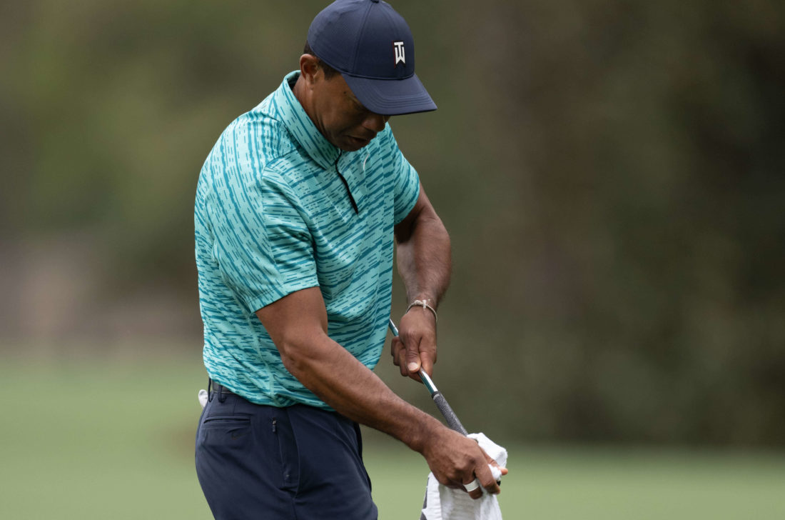 Tiger WOODS (USA) during second round at US Masters, Augusta National, Augusta, Georgia, USA. Credit: Matthew Harris / Golf Picture Agency
