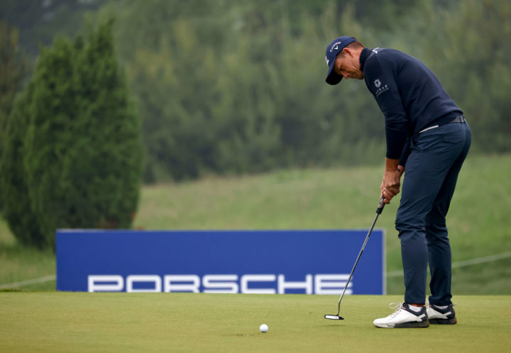 HAMBURG, GERMANY - JUNE 06: Henrik Stenson of Sweden putting on the 12th green during the second round of The Porsche European Open at Green Eagle Golf Course on June 06, 2021 in Hamburg, Germany. (Photo by Christof Koepsel/Getty Images)