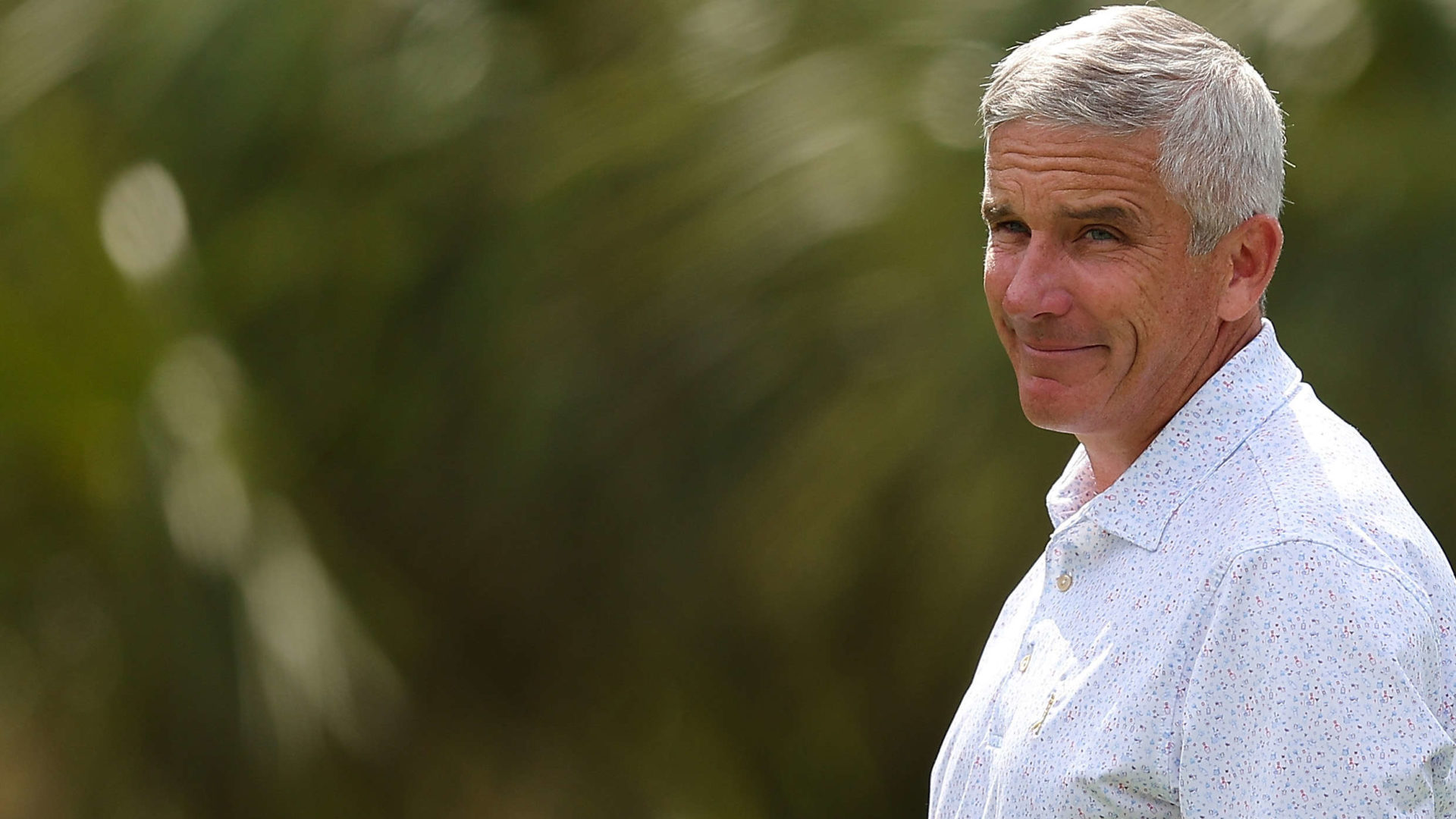 HILTON HEAD ISLAND, SOUTH CAROLINA - APRIL 13: PGA TOUR Commissioner Jay Monahan walks the sixth green during a pro-am prior to the RBC Heritage at Harbor Town Golf Links on April 13, 2022 in Hilton Head Island, South Carolina. (Photo by Kevin C. Cox/Getty Images)