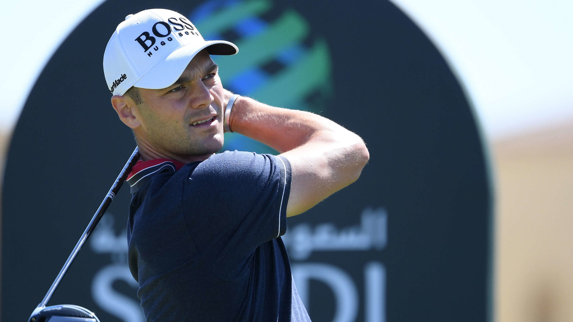 KAEC, SAUDI ARABIA - FEBRUARY 07: Martin Kaymer of Germany plays his tee shot on the 6th hole during Day Four of the Saudi International powered by SoftBank Investment Advisers at Royal Greens Golf and Country Club on February 07, 2021 in King Abdullah Economic City, Saudi Arabia. tour news(Photo by Ross Kinnaird/Getty Images)