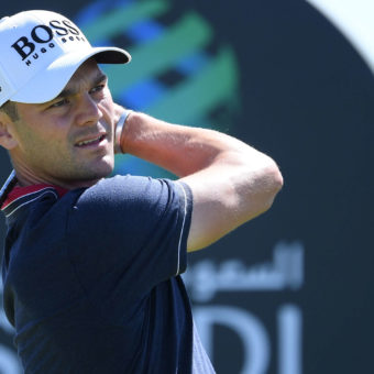 KAEC, SAUDI ARABIA - FEBRUARY 07: Martin Kaymer of Germany plays his tee shot on the 6th hole during Day Four of the Saudi International powered by SoftBank Investment Advisers at Royal Greens Golf and Country Club on February 07, 2021 in King Abdullah Economic City, Saudi Arabia. tour news(Photo by Ross Kinnaird/Getty Images)