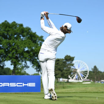 Tommy Fleetwood bei der PEO 2022 am Abschlag dr 18 (Tag 2).